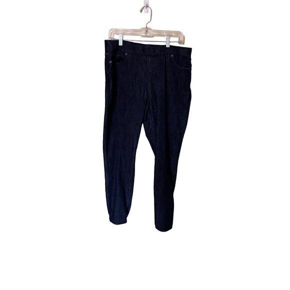 Lands End Womens Denim Jeans Size 16 Petite Wlastic Waist pull on stretch - Picture 1 of 15